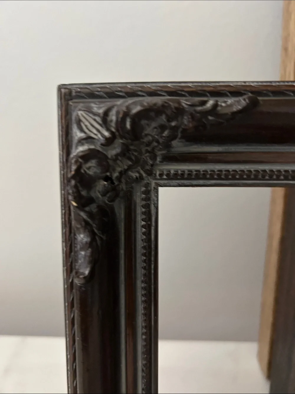 Vintage Dark Brown Ornate Wall Mirror Frame